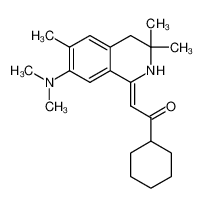 (Z)-2-(7-dimethylamino-3,3,6-trimethyl-3,4-dihydro-(2H)-isoquinolin-1-ylidene)-1-cyclohexylethan-1-one_394649-76-4
