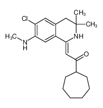 (Z)-2-(6-chloro-7-methylamino-3,3-dimethyl-3,4-dihydro-(2H)-isoquinolin-1-ylidene)-1-cycloheptylethan-1-one_394650-25-0