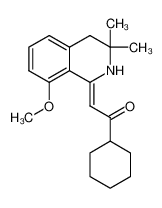 (Z)-2-(8-methoxy-3,3-dimethyl-3,4-dihydro-(2H)-isoquinolin-1-ylidene)-1-cyclohexylethan-1-one_394650-44-3