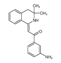 (Z)-2-(3,3-dimethyl-3,4-dihydro-(2H)-isoquinolin-1-ylidene)-1-(3-aminophenyl)ethan-1-one_394650-88-5