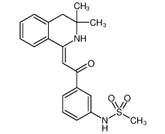 (Z)-2-(3,3-dimethyl-3,4-dihydro-(2H)-isoquinolin-1-ylidene)-1-(3-mesylaminophenyl)ethan-1-one_394652-09-6