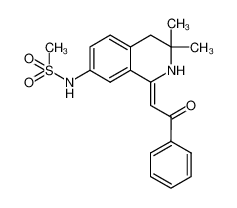 (Z)-2-(7-mesylamino-3,3-dimethyl-3,4-dihydro-(2H)-isoquinolin-1-ylidene)-1-phenylethan-1-one_394652-12-1