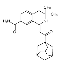 (Z)-2-(7-carbamoyl-3,3-dimethyl-3,4-dihydro-(2H)-isoquinolin-1-ylidene)-1-(adamantan-1-yl)ethan-1-one_394652-20-1