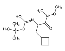 tert-butyl N-[3-cyclobutyl-1-[methoxy(methyl)amino]-1-oxopropan-2-yl]carbamate_394735-18-3