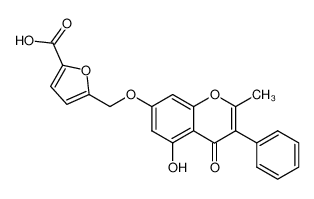 5-(5-hydroxy-2-methyl-4-oxo-3-phenyl-4H-chromen-7-yloxymethyl)-furan-2-carboxylic acid_39481-13-5