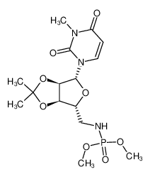 5'-(dimethoxyphosphoryl-amino)-O2',O3'-isopropylidene-3-methyl-5'-deoxy-uridine_39483-33-5