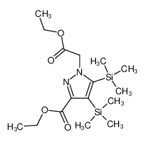 1-ethoxycarbonylmethyl-4,5-bis-trimethylsilanyl-1H-pyrazole-3-carboxylic acid ethyl ester_39492-14-3