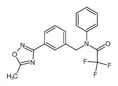 2,2,2-trifluoro-N-phenyl-N-{3-[5-methyl-(1,2,4-oxadiazol)-3-yl]benzyl}acetamide_395066-67-8