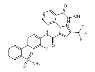 N-(3-fluoro-2'-sulfamoyl-[1,1'-biphenyl]-4-yl)-1-(2-(hydroxycarbamoyl)phenyl)-3-(trifluoromethyl)-1H-pyrazole-5-carboxamide_395095-27-9