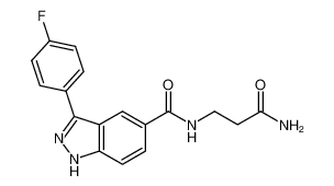N-(2-Carbamoylethyl)[3-(4-Fluorophenyl)(1H-Indazol-5-Yl)]Carboxamide_395100-97-7