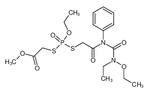 methyl 2-((ethoxy((2-(3-ethoxy-3-ethyl-1-phenylureido)-2-oxoethyl)thio)phosphoryl)thio)acetate_39516-12-6