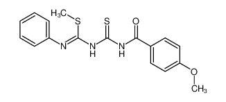 4-Methoxy-N-(2-methyl-3-phenyl-isothioureidocarbothioyl)-benzamide_39535-94-9
