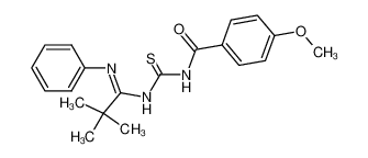 1-{2,2-Dimethyl-1-[(E)-phenylimino]-propyl}-3-(4-methoxy-benzoyl)-thiourea_39544-43-9