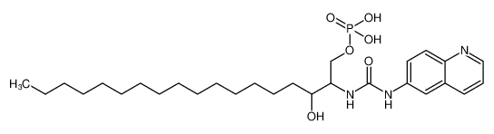 Urea,N-[2-hydroxy-1-[(phosphonooxy)methyl]heptadecyl]-N'-6-quinolinyl-_395646-33-0