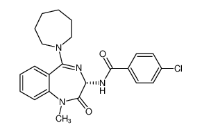 (S)-N-(5-(azepan-1-yl)-1-methyl-2-oxo-2,3-dihydro-1H-benzo[e][1,4]diazepin-3-yl)-4-chlorobenzamide_395650-62-1