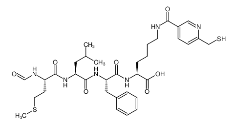 L-Lysine,N-formyl-L-methionyl-L-leucyl-L-phenylalanyl-N6-[[6-(mercaptomethyl)-3-pyridinyl]carbonyl]-_395651-23-7