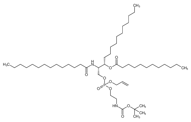 5,7-Dioxa-2,10-diaza-6-phosphatetracosanoic acid,11-oxo-9-[(1S)-1-[(1-oxododecyl)oxy]dodecyl]-6-(2-propenyloxy)-,1,1-dimethylethyl ester, 6-oxide, (9S)-_395654-12-3