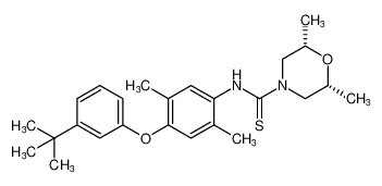 rel-(2R,6S)-N-(4-(3-(tert-butyl)phenoxy)-2,5-dimethylphenyl)-2,6-dimethylmorpholine-4-carbothioamide_395658-09-0