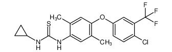 1-(4-(4-chloro-3-(trifluoromethyl)phenoxy)-2,5-dimethylphenyl)-3-cyclopropylthiourea_395659-42-4