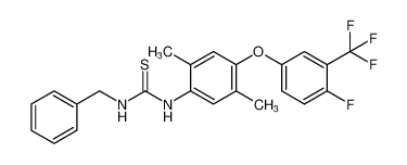 1-benzyl-3-(4-(4-fluoro-3-(trifluoromethyl)phenoxy)-2,5-dimethylphenyl)thiourea_395659-51-5