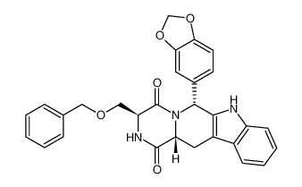 (3S,6R,12aR)-6-(benzo[d][1,3]dioxol-5-yl)-3-((benzyloxy)methyl)-2,3,6,7,12,12a-hexahydropyrazino[1',2':1,6]pyrido[3,4-b]indole-1,4-dione_395665-57-3