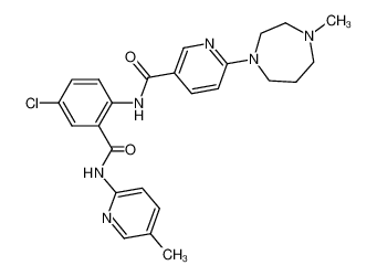 5-Chloro-2-[6-(4-methylhexahydro-1,4-diazepin-1-yl)pyridin-3-ylcarbonylamino]-N-(5-methylpyridin-2-yl)benzamide_395684-22-7