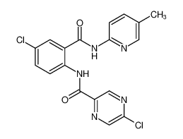 5-chloro-N-(4-chloro-2-((5-methylpyridin-2-yl)carbamoyl)phenyl)pyrazine-2-carboxamide_395684-52-3