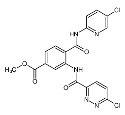 methyl 3-(6-chloropyridazine-3-carboxamido)-4-((5-chloropyridin-2-yl)carbamoyl)benzoate_395684-67-0
