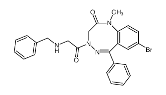 4-(N-benzyl-glycyl)-8-bromo-1-methyl-6-phenyl-3,4-dihydro-1H-benzo[f][1,2,5]triazocin-2-one_39572-82-2