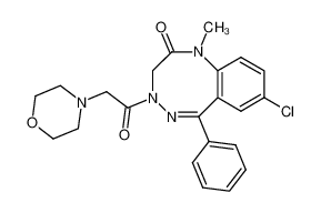 8-chloro-1-methyl-4-(morpholin-4-yl-acetyl)-6-phenyl-3,4-dihydro-1H-benzo[f][1,2,5]triazocin-2-one_39572-86-6