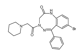 8-bromo-6-phenyl-4-(piperidin-1-yl-acetyl)-3,4-dihydro-1H-benzo[f][1,2,5]triazocin-2-one_39572-91-3
