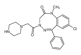 8-chloro-1-methyl-6-phenyl-4-(piperazin-1-yl-acetyl)-3,4-dihydro-1H-benzo[f][1,2,5]triazocin-2-one_39572-93-5