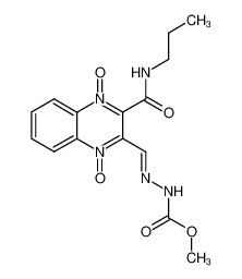 (1,4-dioxy-3-propylcarbamoyl-quinoxalin-2-ylmethylene)-hydrazinecarboxylic acid methyl ester_39577-90-7