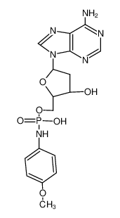 O5'-[hydroxy-(4-methoxy-anilino)-phosphoryl]-2'-deoxy-adenosine_39598-31-7
