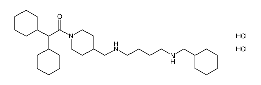 2,2-dicyclohexyl-1-(4-(((4-((cyclohexylmethyl)amino)butyl)amino)methyl)piperidin-1-yl)ethan-1-one dihydrochloride_396071-13-9