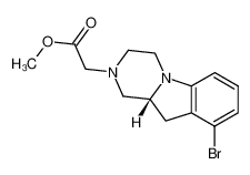(10aR)-(9-bromo-3,4,10,10a-tetrahydro-1H-pyrazino[1,2-a]indol-2-yl)-acetic acid methyl ester_396074-35-4