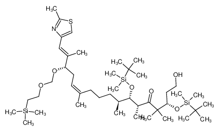 (3S,6R,7S,8S,15S,12Z,16E)-3,7-di-(tert-butyldimethylsilyloxy)-4,4,6,8,12,16-hexamethyl-17-(2-methyl-1,3-thiazol-4-yl)-1-hydroxy-15-(2-trimethylsilylethoxy)methoxyheptadeca-12,16-dien-5-one_396092-47-0