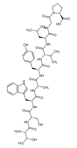 L-Proline,L-threonyl-L-seryl-L-tryptophyl-L-alanyl-L-tyrosyl-L-valyl-L-leucylglycyl-_396092-89-0