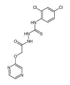 N-(2,4-dichlorophenyl)-2-(2-(pyrazin-2-yloxy)acetyl)hydrazine-1-carbothioamide_396097-64-6