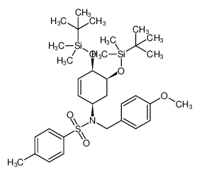 N-((1R,4R,5S)-4,5-bis((tert-butyldimethylsilyl)oxy)cyclohex-2-en-1-yl)-N-(4-methoxybenzyl)-4-methylbenzenesulfonamide_396100-79-1