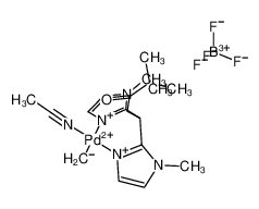 [Pd(CH3)(σ2(N,N)-4,4-dimethyl-1,1-bis(1-methylimidazol-2-yl)pentan-3-one)(CH3CN)][BF4]_396112-16-6
