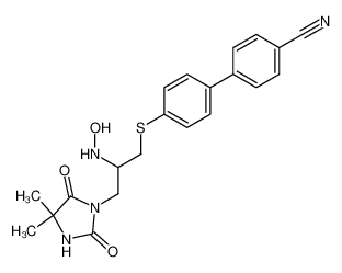 4'-[3-(4,4-dimethyl-2,5-dioxoimidazolidin-1-yl)-2-hydroxyaminopropylsufanyl]biphenyl-4-carbonitrile_396131-73-0