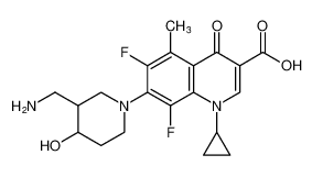 7-(3-(aminomethyl)-4-hydroxypiperidin-1-yl)-1-cyclopropyl-6,8-difluoro-5-methyl-4-oxo-1,4-dihydroquinoline-3-carboxylic acid_396132-21-1