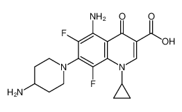 5-amino-7-(4-aminopiperidin-1-yl)-1-cyclopropyl-6,8-difluoro-4-oxo-1,4-dihydroquinoline-3-carboxylic acid_396133-26-9