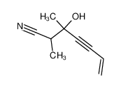 3-Hydroxy-2,3-dimethyl-hept-6-en-4-ynenitrile_39619-39-1