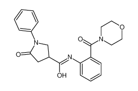 N-[2-(morpholine-4-carbonyl)phenyl]-5-oxo-1-phenylpyrrolidine-3-carboxamide_39630-05-2