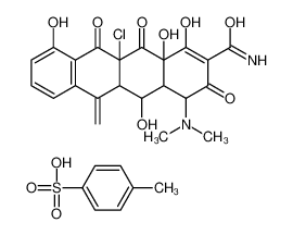 11a-chloro-4-(dimethylamino)-1,5,10,12a-tetrahydroxy-6-methylidene-3,11,12-trioxo-4,4a,5,5a-tetrahydrotetracene-2-carboxamide,4-methylbenzenesulfonic acid CAS:39649-76-8 manufacturer & supplier