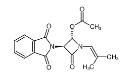 Acetic acid (2S,3S)-3-(1,3-dioxo-1,3-dihydro-isoindol-2-yl)-1-(2-methyl-propenyl)-4-oxo-azetidin-2-yl ester_39650-22-1
