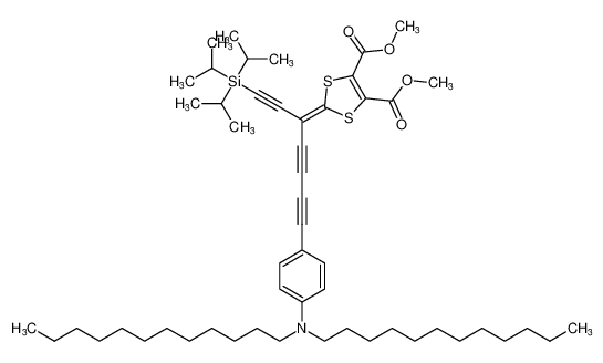 dimethyl 2-(7-(4-(didodecylamino)phenyl)-1-(triisopropylsilyl)hepta-1,4,6-triyn-3-ylidene)-1,3-dithiole-4,5-dicarboxylate_396721-09-8