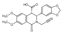 rel-(3R,4S)-3-(benzo[d][1,3]dioxol-5-yl)-2-(cyanomethyl)-6,7-dimethoxy-1-oxo-1,2,3,4-tetrahydroisoquinoline-4-carboxylic acid_396734-72-8